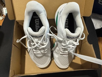 Tenis Junior`s Rush Pro Ace Blanco y Verde - Talla 4.5 Foto 1 de 4