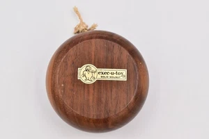 Vintage Exec-U-Toy Solid Walnut YO-YO Large Toy - Picture 1 of 13