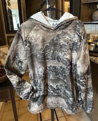 RealTree EXCAPE Camo Hoodie Sweatshirt LARGE Zip Pockets (Very nice!) - Image 1 of 4