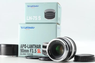 [MINT in Box] Voigtlander APO-LANTHAR 90mm F3.5 Black Y/C mount w/Hood JAPAN - Image 1 of 4
