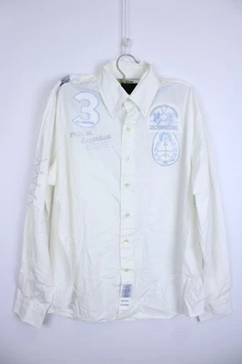 La Martina White 100% Cotton Long Sleeve Collared Button Down Shirt Size L - Image 1 of 4