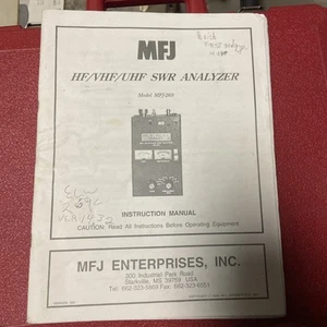 MFJ-269 Antenna Analyzer Instruction Manual - Picture 1 of 3