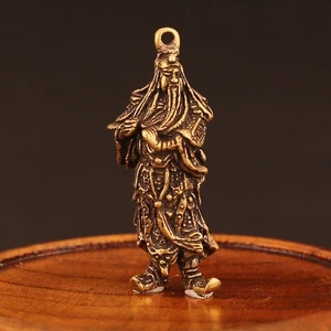 Dekoration Guan Gong Ornament Handarbeit Figur Kupfer Miniatur praktisch - Photo 1/5
