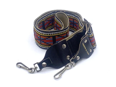Vintage 2" Wide Woven Camera Neck Shoulder Strap Retro Hippie - Image 1 of 4