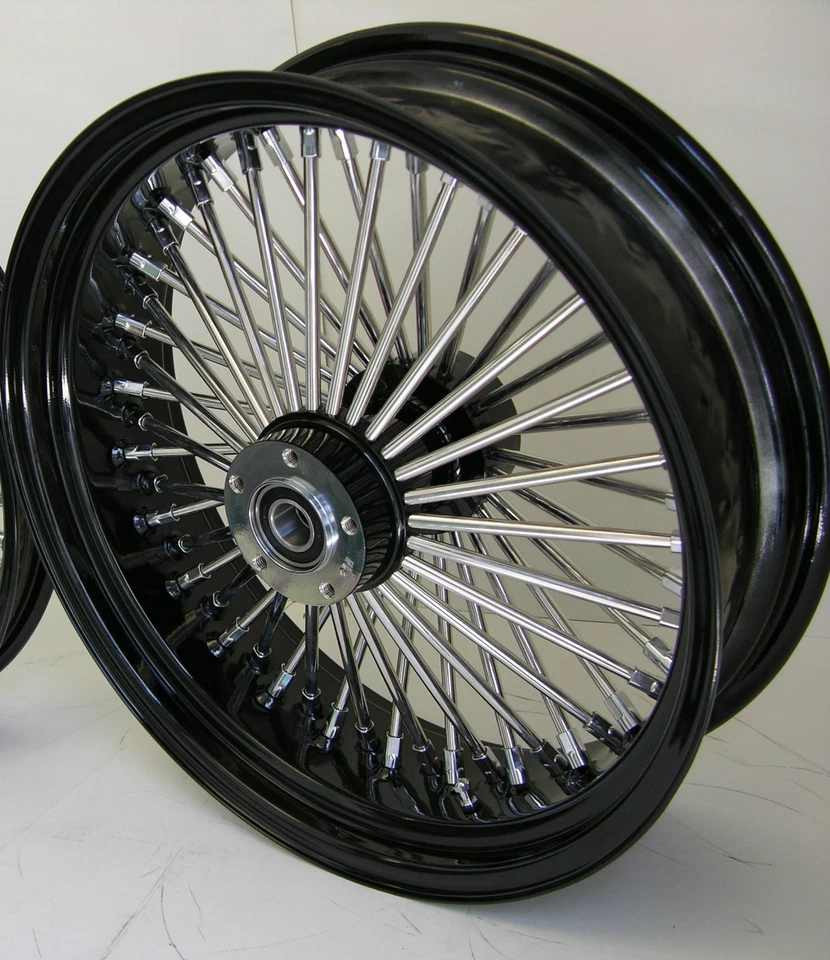 DNA MAMMOTH FAT 52 SPOKE BLACK WHEEL 16x5.5 REAR 180 / 200 TIRE HARLEY  - Image 1 of 1