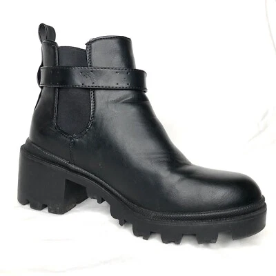 BOTAS NICOLE MILLER CHELSEA NEGRAS IMITACIÓN CUERO TALLA 7.5M Foto 1 de 4