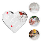  Home Decor Heart Clear Ornament Table Office Heart-shaped Three-dimensional