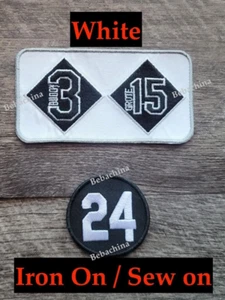 Willie Mays + Bud Harrelson Jerry Grote Patch Baseball jersey Memorial patch - Picture 1 of 1