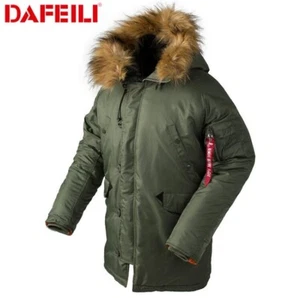 Men pilot Air Force Cotton coat Padded jacket Hooded Thick Couple Women parkas - Picture 1 of 22
