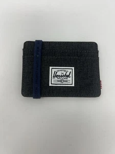 The Herschel Supply Co Brand Charlie Wallet Black Denim RFID NEW - Picture 1 of 4