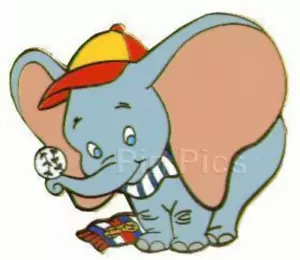 Dumbo Baseball Disney Pin 63647 AUTHENTIC Diamond Mystery Flying Elephant LE 900 - Picture 1 of 2