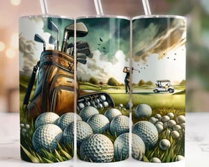 Golfen 20 Unzen Edelstahl Becher Handarbeit - Bild 1 von 1