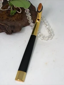 Fluenta Collection Oval # 3 Brush for Eyes - Black & Gold - New - Picture 1 of 7