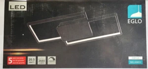 EGLO 18W LED Ceiling/Wall Light w/Matte Black Finish - Picture 1 of 2