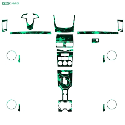 Kits completos de fibra de carbono forjada verde 27 piezas molduras interiores para Pontiac G8 2008-2009 Foto 1 de 4