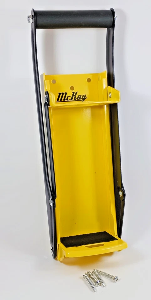 Mckay 12 oz. NUEVA TRITURADORA DE LATAS DE METAL AMARILLA, montada en la pared, para reciclaje. Con tornillos Foto 1 de 4