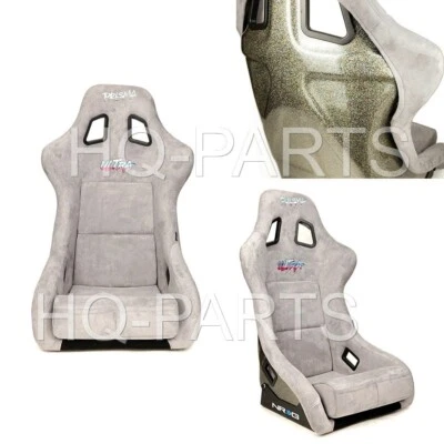 ASIENTO DE CARRERAS CON CANASTILLA TRASERO FIJO PRISMA NRG FRP-302GY-ULTRA ALCANTARA GRIS GRANDE Foto 1 de 4