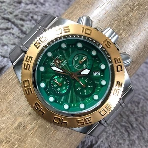 Invicta Subaqua Men 10847 Sport Chronograph Green Dial Quartz Watch 7 1/4" - Picture 1 of 14