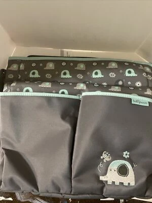 Bolsa de pañales Baby Boom Elephant con cambiador 8 bolsillos nueva con etiquetas gris como nueva Foto 1 de 4