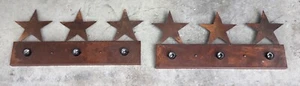 Rustic 3-Light Vanity Fixture Bronze Metal Stars Western Southwestern Farmhouse - Picture 1 of 4