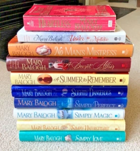 Mary Balogh 10 Book Lot HC Simply Quartet Romance Mistress Affair Mistletoe - Picture 1 of 7