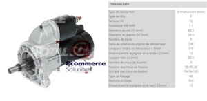 Anlassermotor Linde Fenwick 12V 9 Zähne Motorstücke verschiedene It Wagenheber - Bild 1 von 1