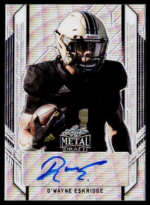 2021 Leaf Metal Draft #PA-DWE D'Wayne Eskridge Portrait Auto Wave Silver #/75 - Image 1 of 2
