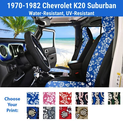 Fundas de asiento hawaianas para Chevrolet K20 Suburban 1970-1982 Foto 1 de 4