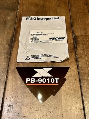 Etiqueta engomada de cubierta de filtro de aire ECHO PB-9010T X503015750 genuina OEM Foto 1 de 3