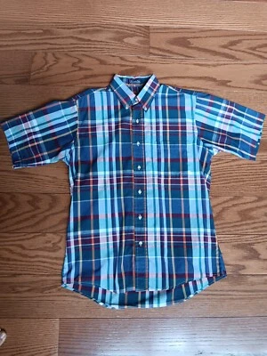 Boston Common Nor'easter Plaid Mens Md Short Sleeve Collared Button Down Shirt - Image 1 of 4