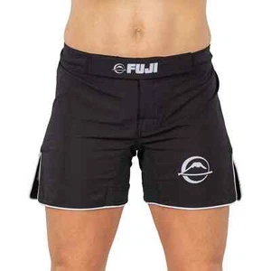 Fuji MMA BJJ Womens No Gi Baseline Grappling Competition Fight Shorts - Black - Picture 1 of 7