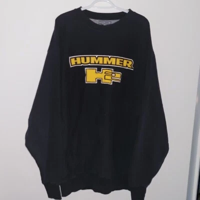Y2K Steve & Barry's Hummer H2 Long Sleeve Sweatshirt Men's Size XXL Black Yellow - Image 1 of 4