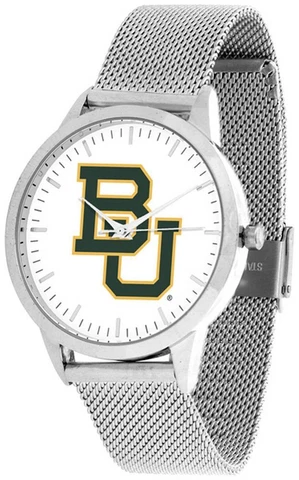Baylor University Bears Watch Silver Mesh Statement Wristwatch Cover