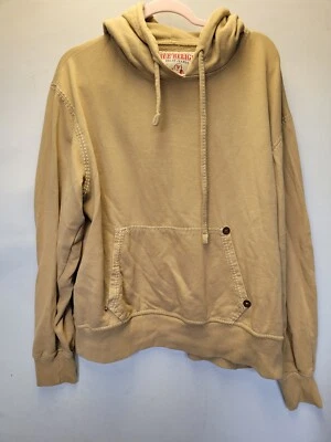 True Religion Womens 4XL Pullover Big T Beige Hoodie Sweater Pirate Ship 2384 - Image 1 of 4