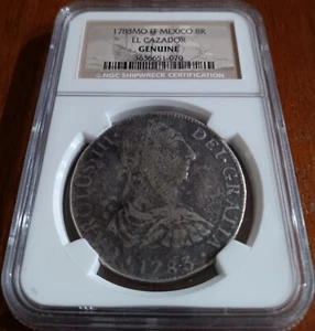 1783 Spanish Empire (Mo Mint) 8 Reales, NGC Genuine, El Cazador shipwreck - Picture 1 of 4