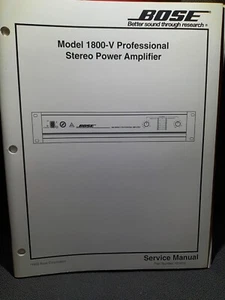 Bose 1800-V Model Professional Stereo Power Amplifier Service Manual - Picture 1 of 3