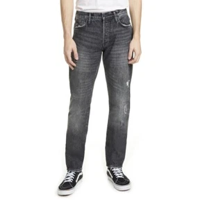 Ovadia & Sons New York Men's Straight Taper Jeans 003 Black Denim Size 38 NWT - Picture 1 of 10