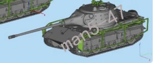 3D Printed 1/72 D series E-75 TS heavy tank Model Unpainted - Picture 1 of 2