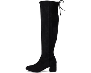 Women Sugar Ollie Black Microsuede Thigh High Over the Knee Boots NEW - Picture 1 of 5