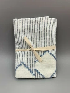 Pottery Barn Plant Dyed Jacquard Stripe Sham Standard Soft Indigo 9516P - Picture 1 of 2