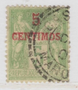 FRENCH MOROCCO 1891-1900 5c Yellow Green Type I Used Stamp A4P13F39718 - Picture 1 of 1