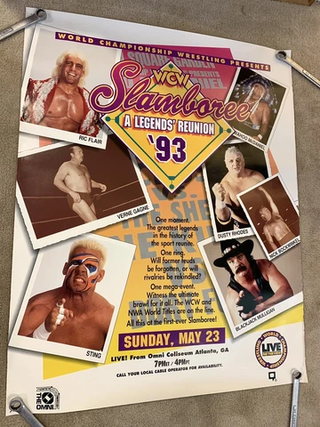 ORIGINAL WCW 1993 SLAMBOREE POSTER - 30.75"X 24.25" Cover