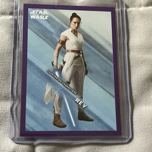 2019 STAR WARS THE RISE OF SKYWALKER ILLUSTRATED REY PURPLE IC-1 /199 - Picture 1 of 2