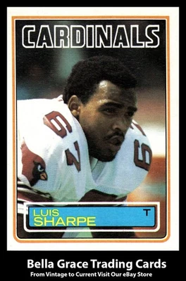 1983 Topps Luis Sharpe #161 St. Louis Cardinals Rookie NFL Football - Image 1 of 2