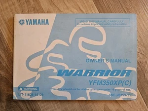 NOS Yamaha 2002 YFM350 Warrior ATV Model YFM350XP Owner's Manual P/N 11626-15-09 - Picture 1 of 4
