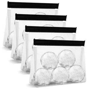 4 Pack Reusable Ice Storage Bags,Leak Proof Ice Bags With Secure Zip Close - Picture 1 of 8