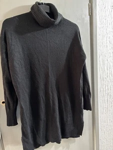 Brave Soul Long Roll Neck Black Jumper Size 10 - Picture 1 of 3