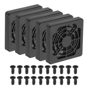 5pcs 40mm Fan Grill with Screws ABS Resin Ventilator Grill Protector Cover Black - Afbeelding 1 van 6