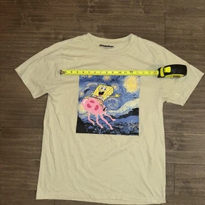 Camisa Nickelodeon Bob Esponja Para Hombres Grande Van Noche Estrellada Pintura Manga Corta - Imagen 1 de 4