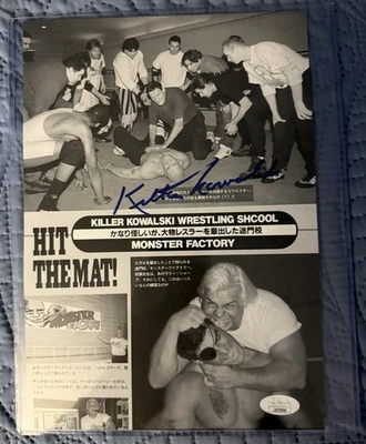 KILLER KOWALSKI SIGNED JAPANESE MAGAZINE PAGE RARE JSA AUTHENTICATED - Image 1 of 2